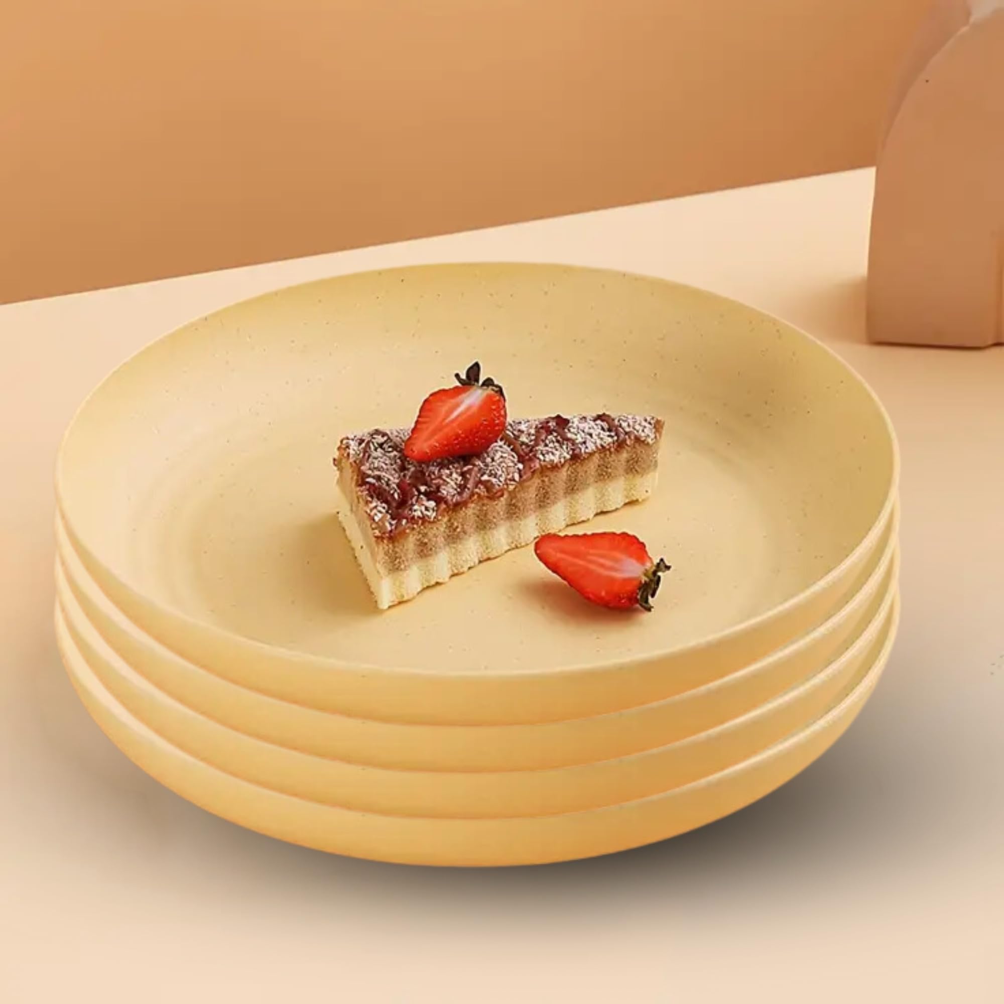 Wheat Straw Dinner Plates - Eco-Friendly & Durable -6