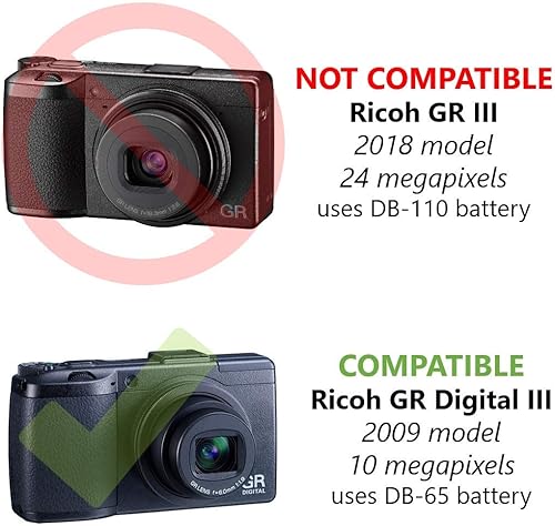 Miniatura 3 de Wasabi Power Batería (paquete de 2) y cargador para Ricoh DB-65 y Ricoh G700, G700SE, G600, GR, GR Digital, GR Digital II, GR Digital III, GR