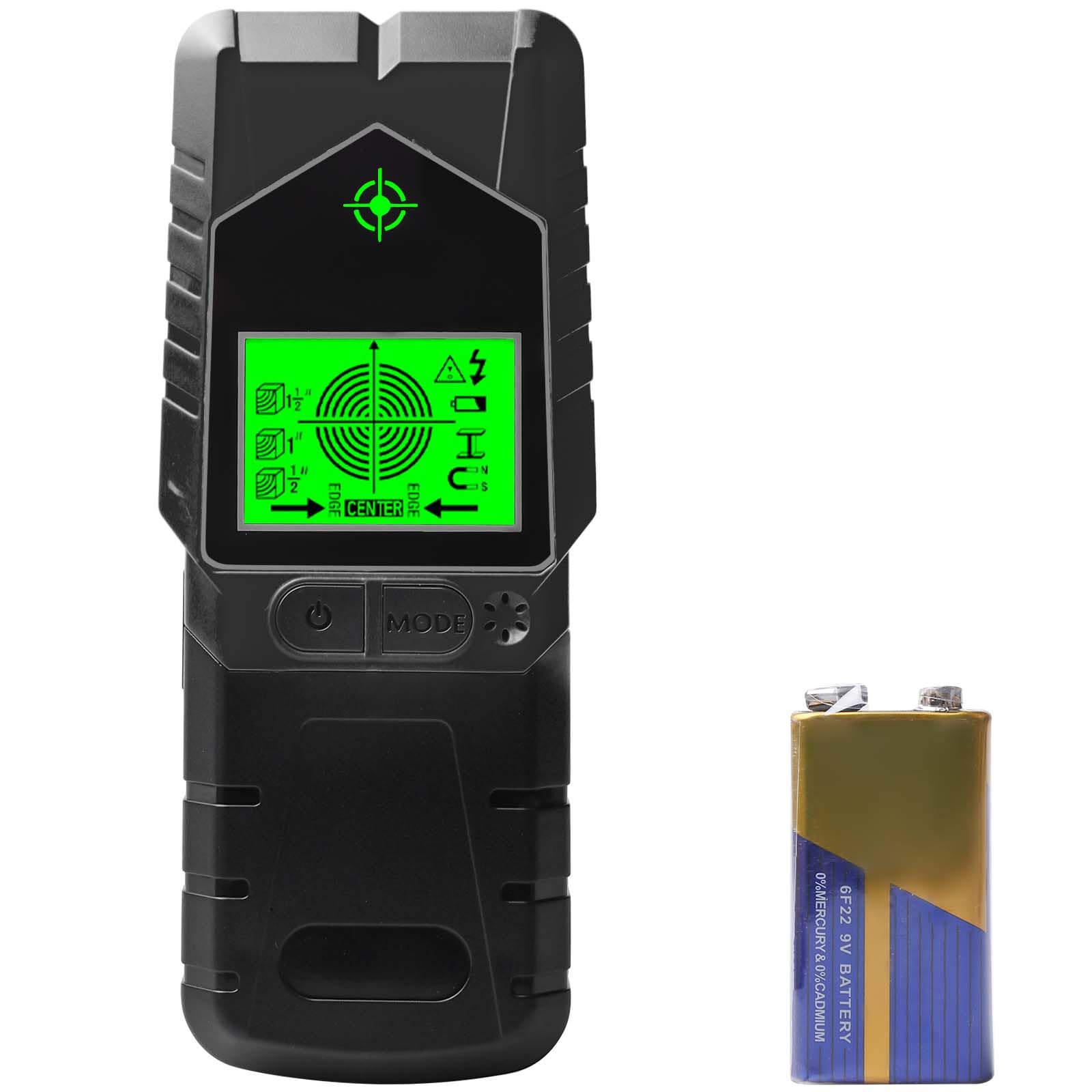 Localizador de líneas, 6 en 1, escáner de pared, detector de líneas, buscador de cables multifunción, con pantalla LCD y alarma, detector de metales para encontrar líneas eléctricas, vigas de madera