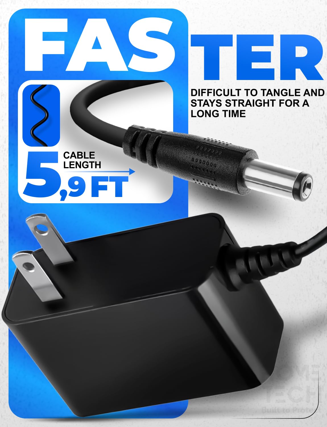 Amazon.com: 5.9ft Charger for Baby Swing Compatible with Maxi COSI, Fisher Price, Ingenuity, Queerick, Harppa and Others Baby Monitor Charger Replacement Cable DC Plug High Speed Power Supply 6V