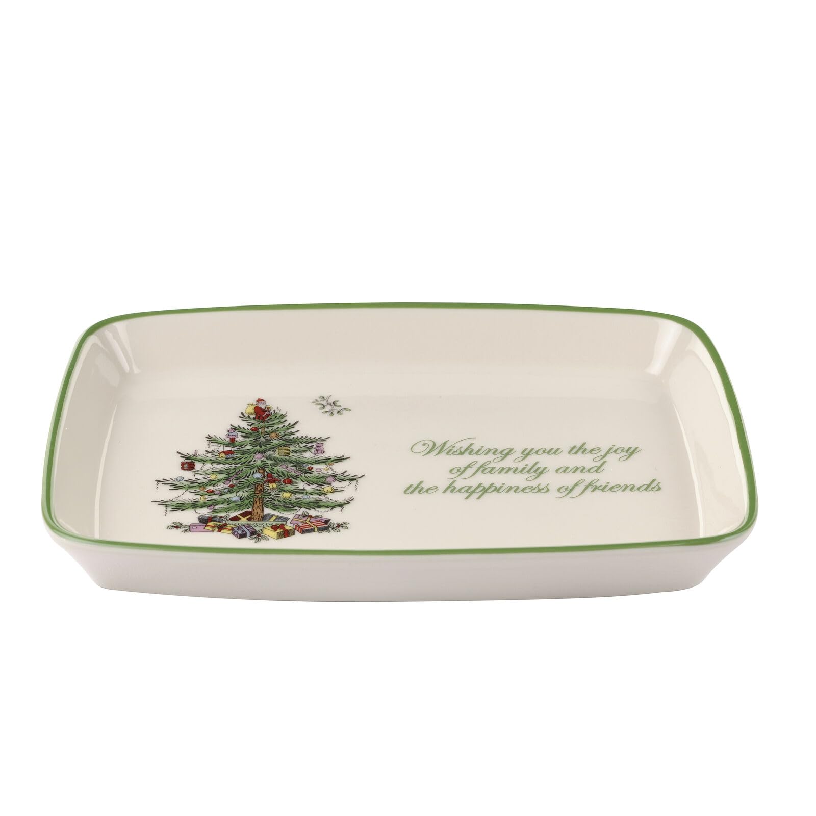 Spode Christmas Tree Rectangular Sentiment Tray (7