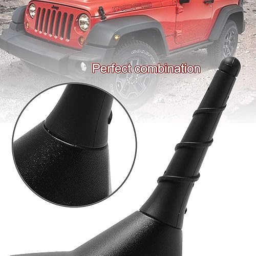 Miniatura 5 de KSaAuto Antena corta para Jeep Wrangler Gladiator Sport Unlimited 4xe Willys Mojave JK JT Rubicon Sahara, accesorios Jeep, antena de coche Stubby