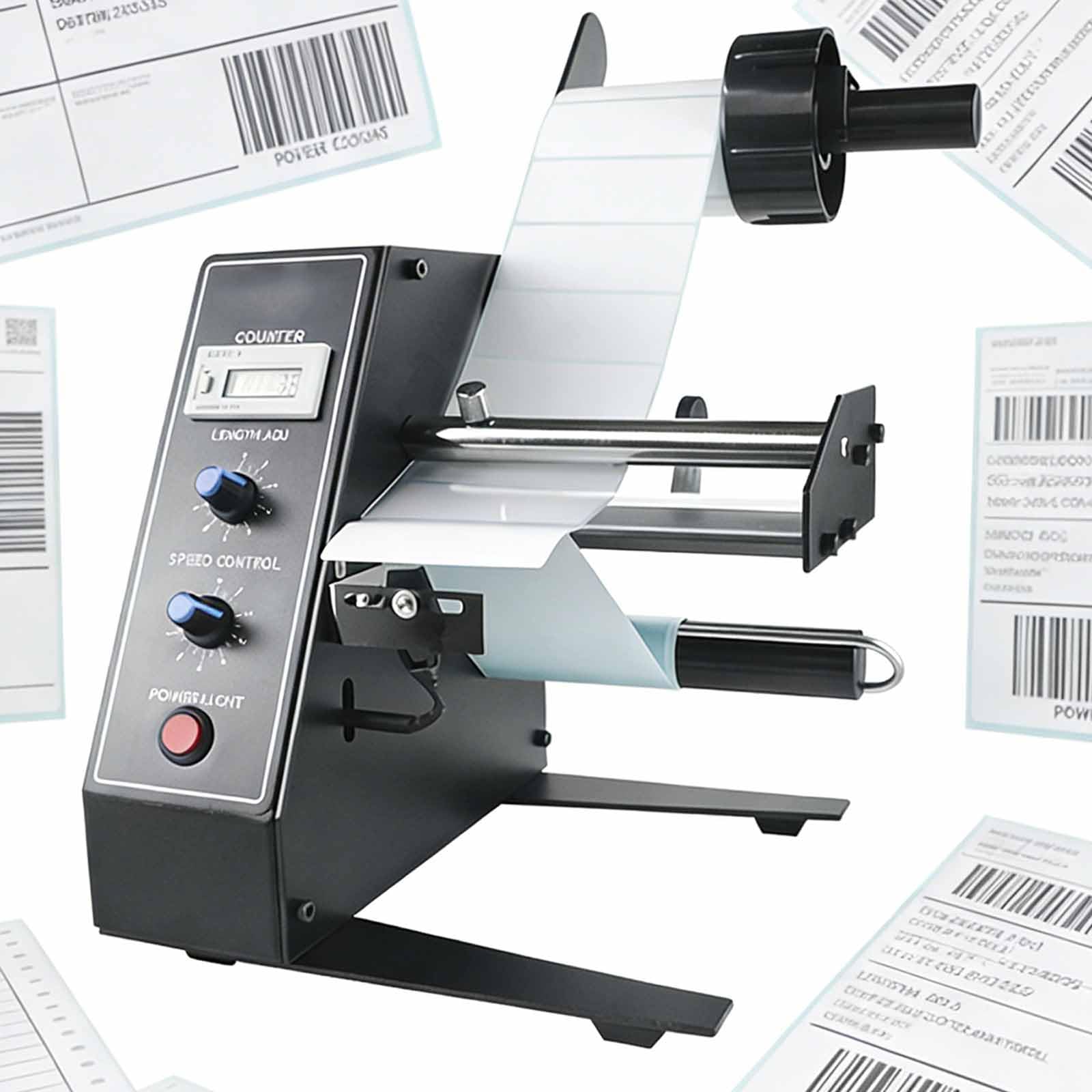 Distributeur Automatique D'étiquettes Commercial, Distributeur Électrique De Décapage D'étiquettes, Vitesse 1-8 M/min Et Comptage Automatique 0-99999999, Longueur : 3-150 Mm Et Largeur : 4-140 Mm