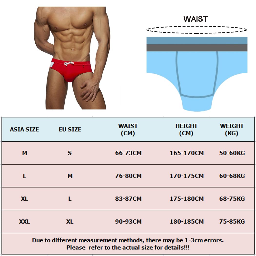 Slips de Bain Hommes, Maillot de Bain Homme Taille Basse Short de Natation Shorts de Bain pour Piscine Plage YK16 - M-XXL