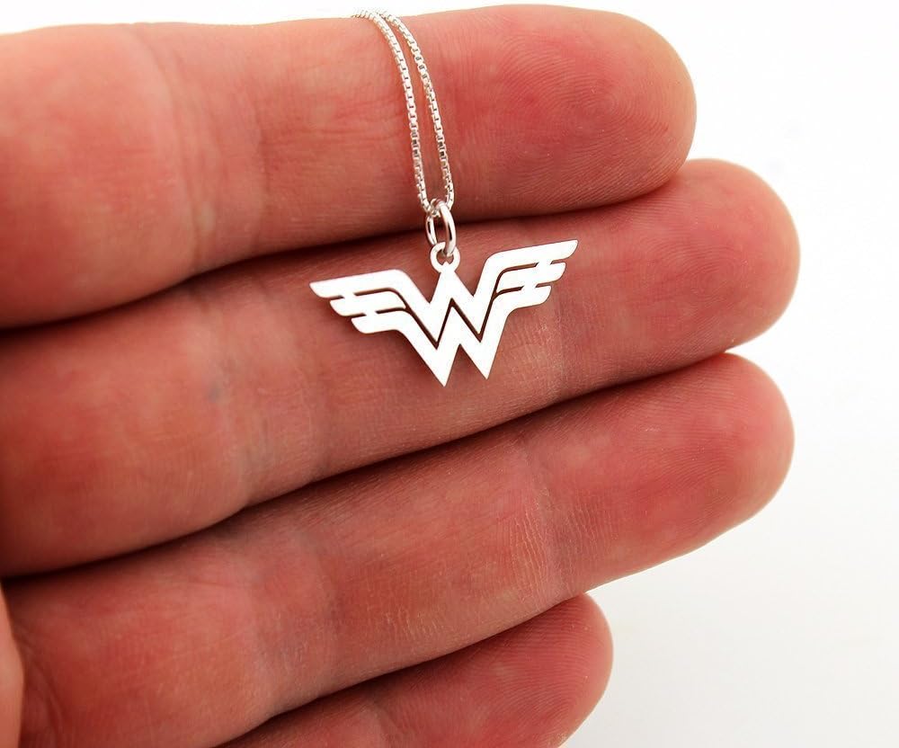 Necklace Handmade Dainty Delicate necklace sterling silver symbol - super hero - gift for women - girl jewelry - strong woman amazing mom gift