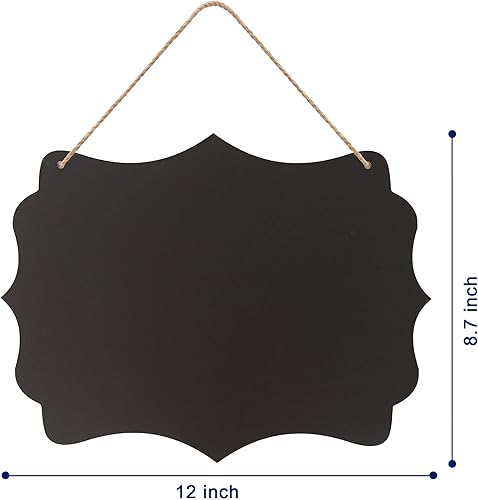 Miniatura 2 de NEWNEWSHOW Cartel de tablero de mensajes borrable de 8.7 x 12 pulgadas con cuerda para colgar, letreros de tienda, pizarra de menú, tablero de