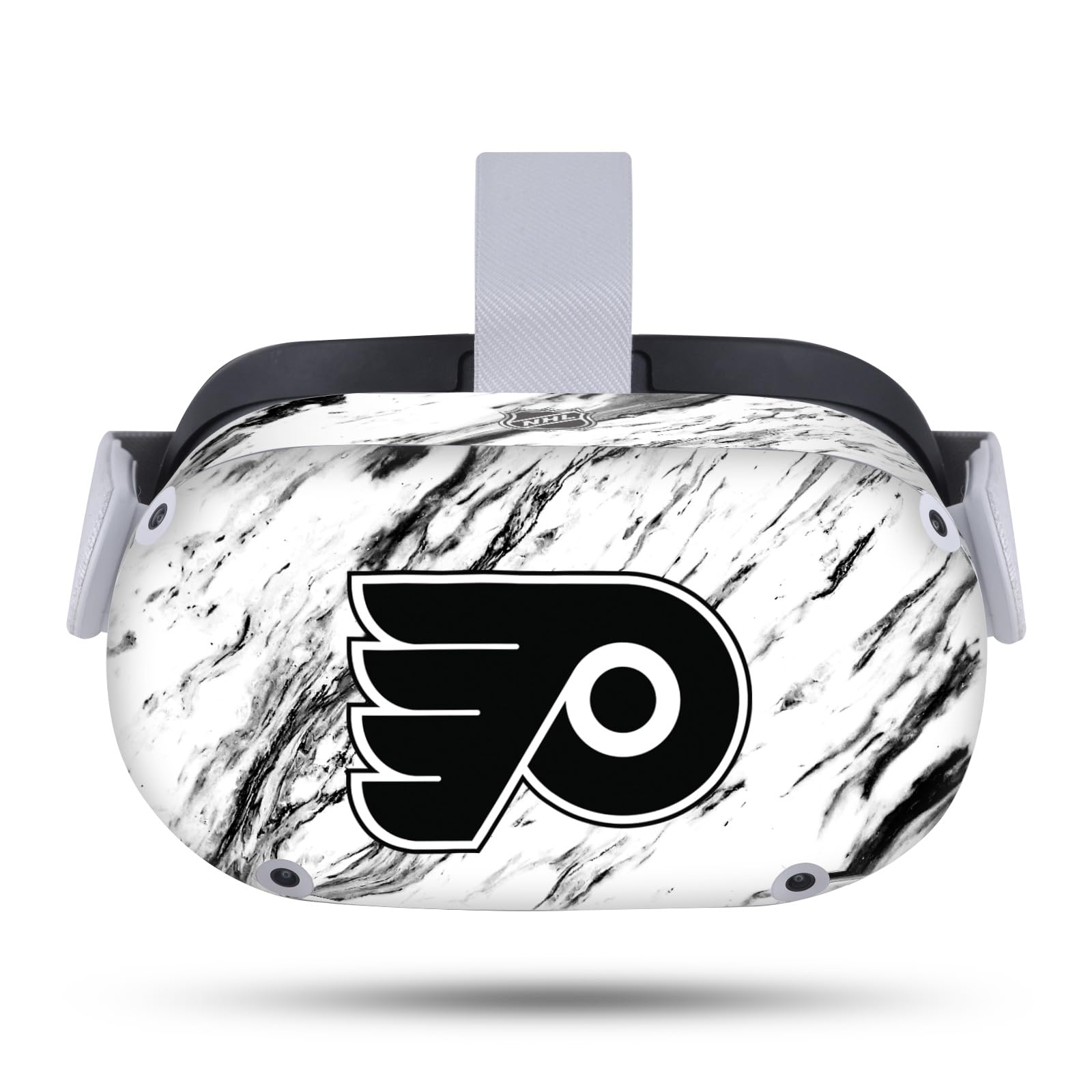 Head Case Designs Officially Licensed NHL Marble Philadelphia Flyers Vinyl Sticker Skin Decal Cover Compatible with Meta Quest 2