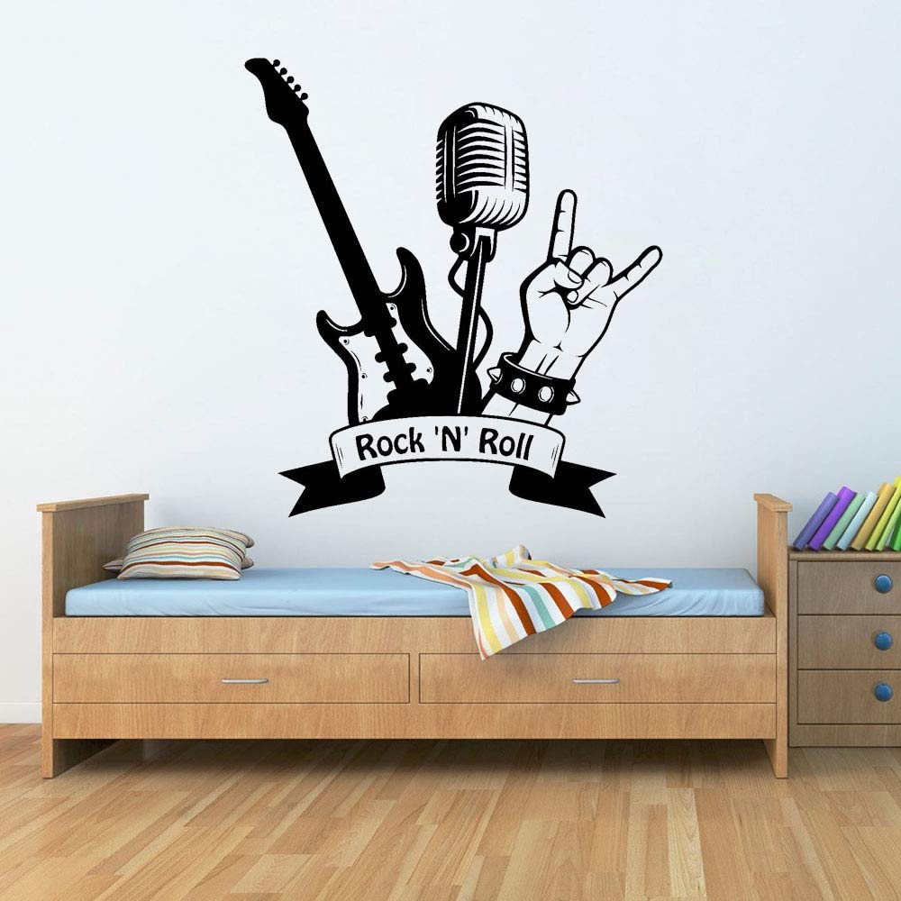 GADGETS WRAP Rock N Roll Vinyl Wall Decal Music Musical Musician Stickers