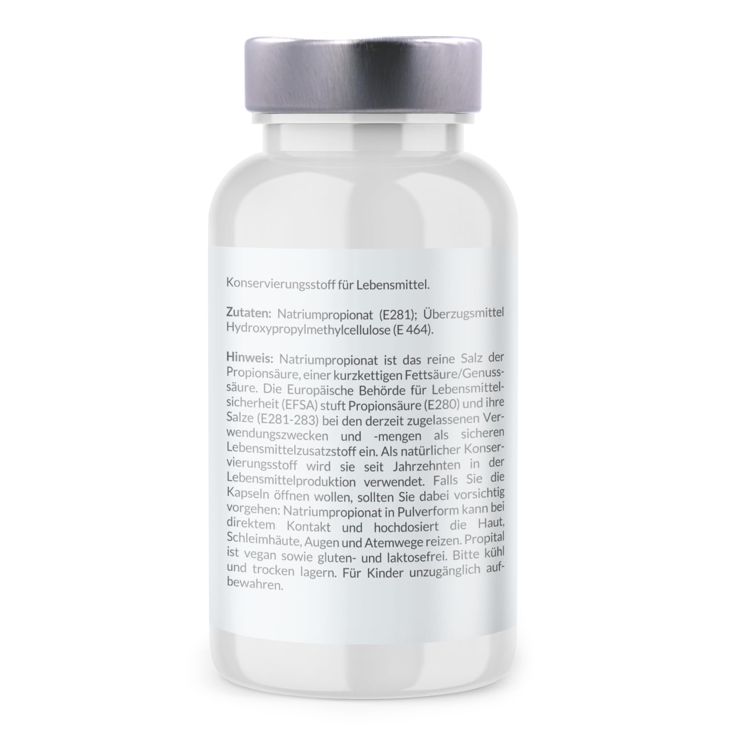 Propionsäure | 500mg Natriumpropionat pro Kapsel | 180 Kapseln Propionat - Kurzkettige Fettsäuren | 100% Vegan: Qualität von Navimol | Hergestellt & geprüft in Deutschland