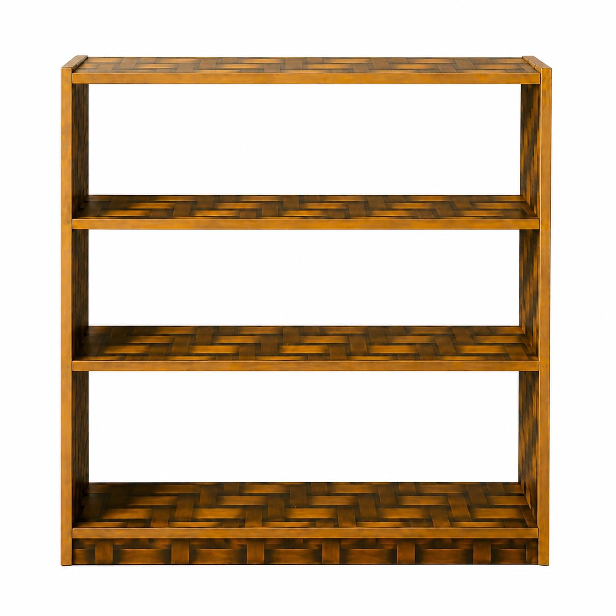 Privla 4-Tier Display Stand | Multipurpose Wooden Step Shelf Organizer for Home & Office Kitchen, Home Decor, Perfumes, Luxury Vanity & Makeup Storage Shelf DIY Assemble Tool Kit Included (Pack of 1)