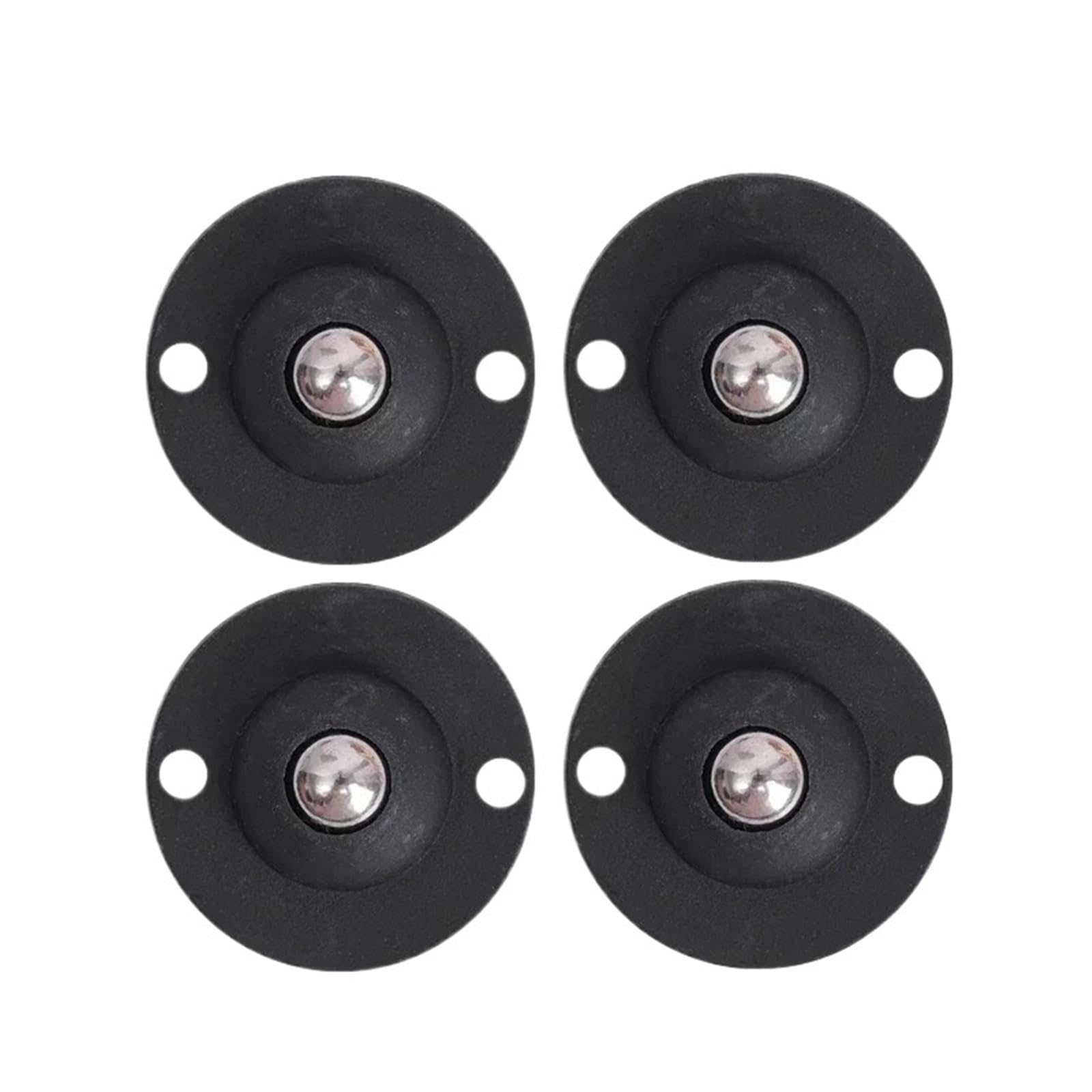 Caster Wheels, 4PCS Self-Adhesive Caster Stainless Steel Universal Pulley 360° Rotation Furniture Cabinet Casters Wheels Whirl Moving Rollers(A-Black- 4PCS)