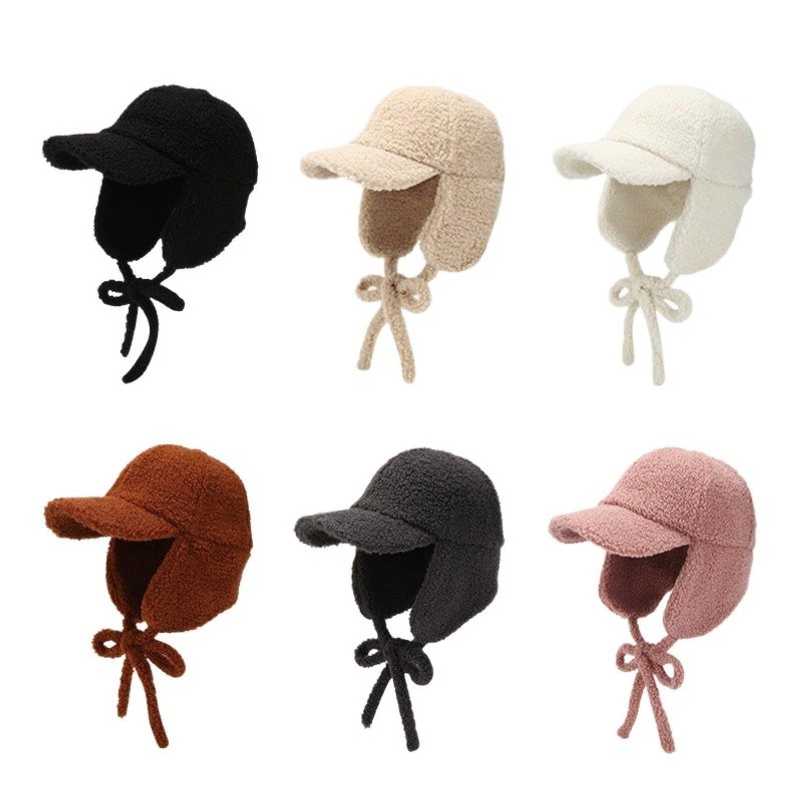 Cappellino Da Baseball Da Donna Per Ciclismo All'aperto in Pile Morbido E Caldo Con Paraorecchie Stile Lei Feng