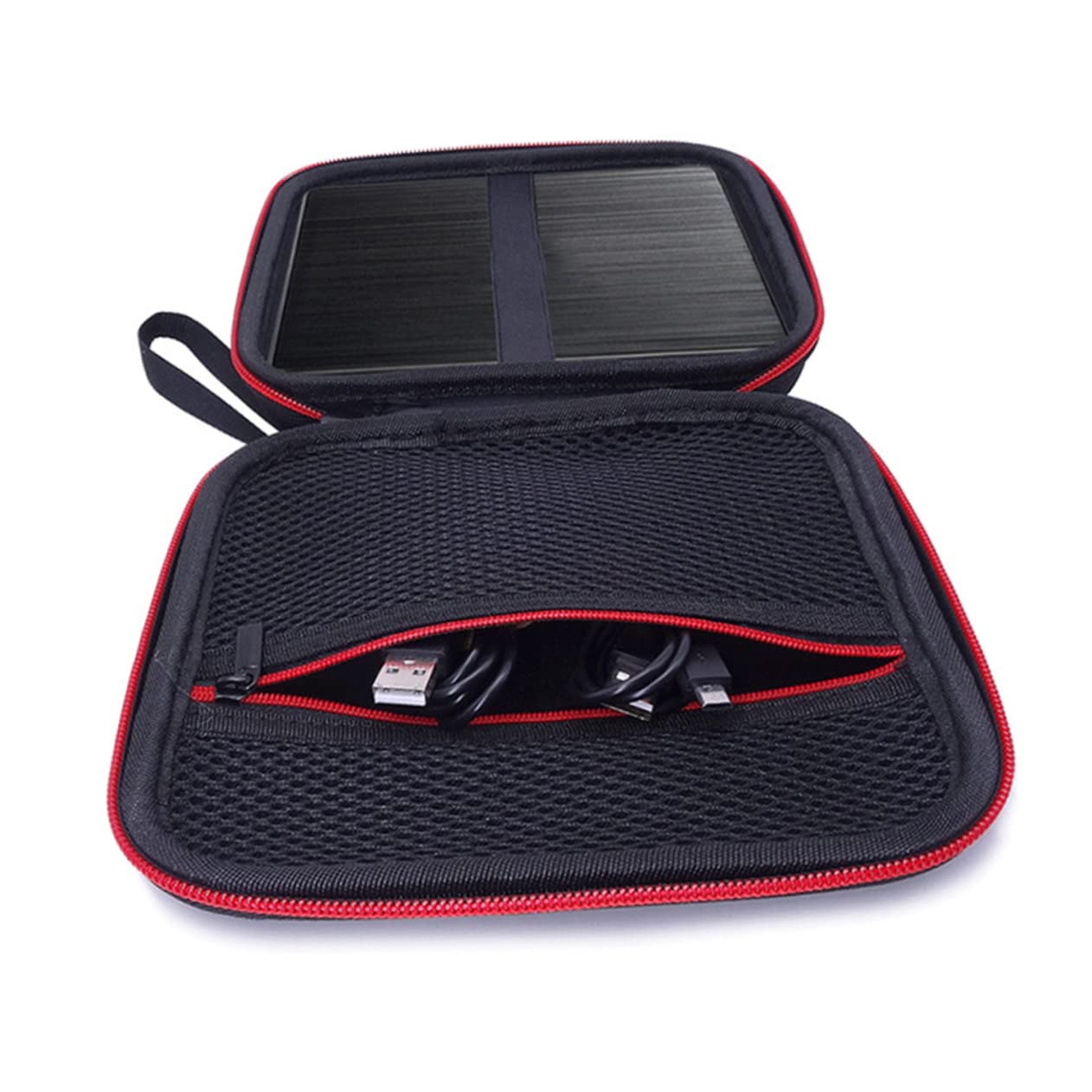 HEMOTON Pochette de Rangement Résistant aux Chocs Toucher Confortable Étui de Protection en Eva Noir Lecteur DVD pour Écouteurs et Câbles USB en Voyage