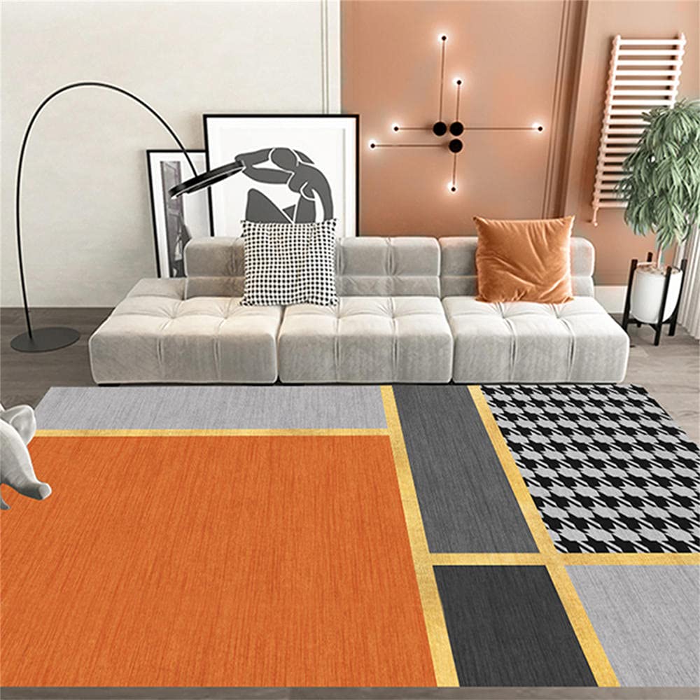 Tapis rectangulaire moderne 80x160cm anti-glisse décoration maison