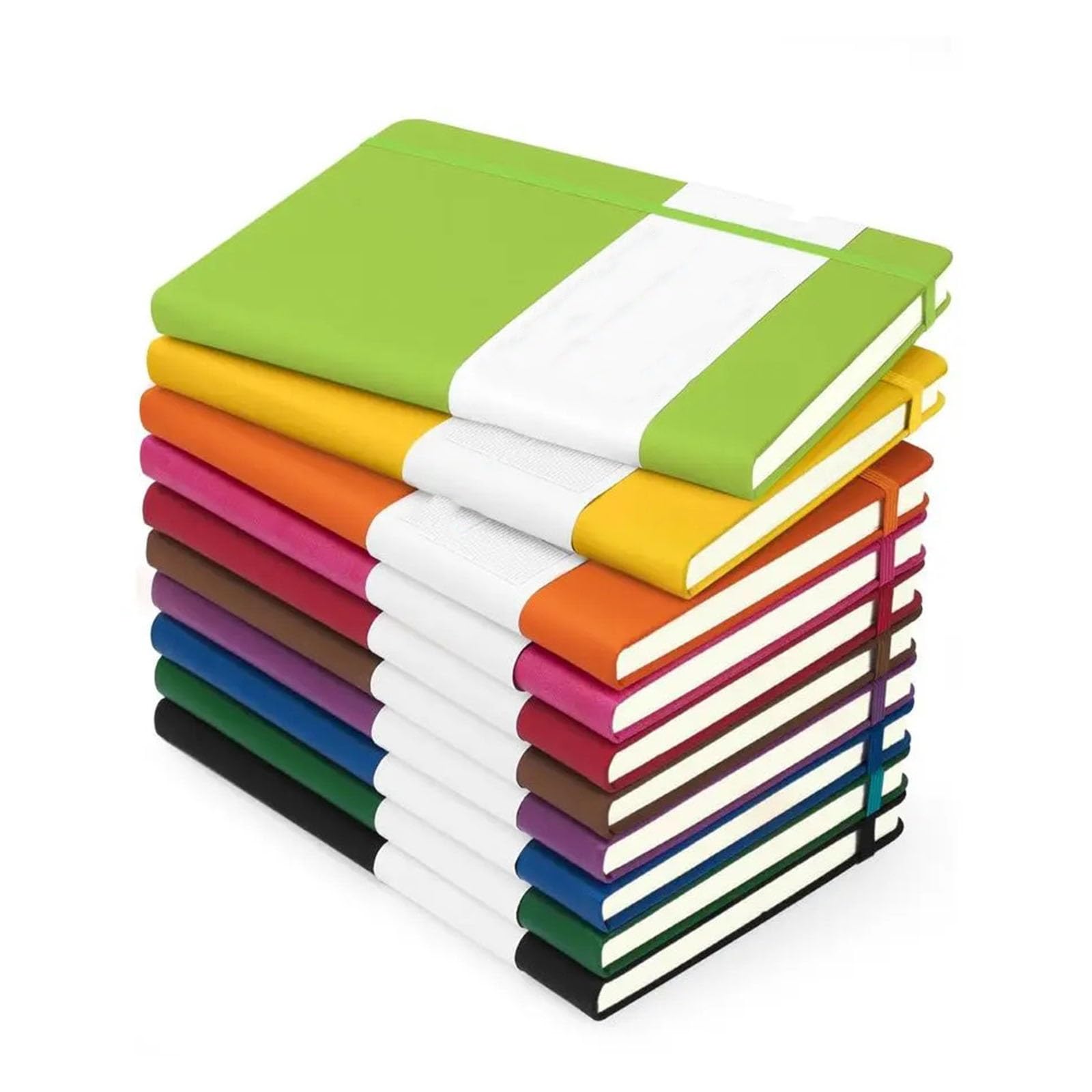 Hardcover-Tagebuch-Notizbücher, 10 Packungen, A5, liniert for Schreiben