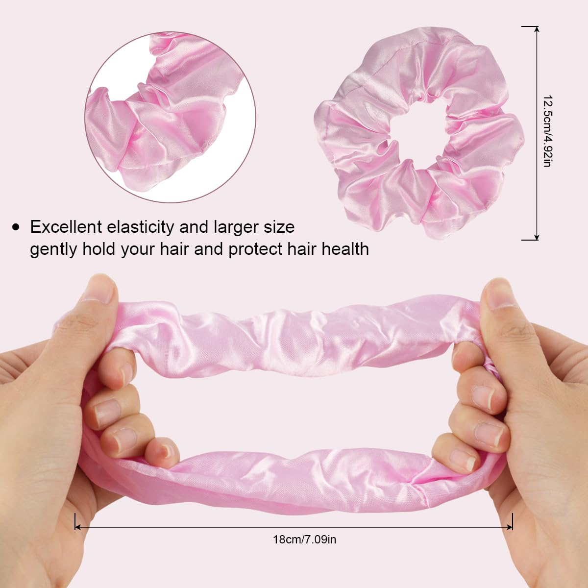 URAQT LED Light Up Elastic Hair Bands, 6pcs Luminous Hair Ties, 3 Colors Light Modes LED Scrunchies - Image 2