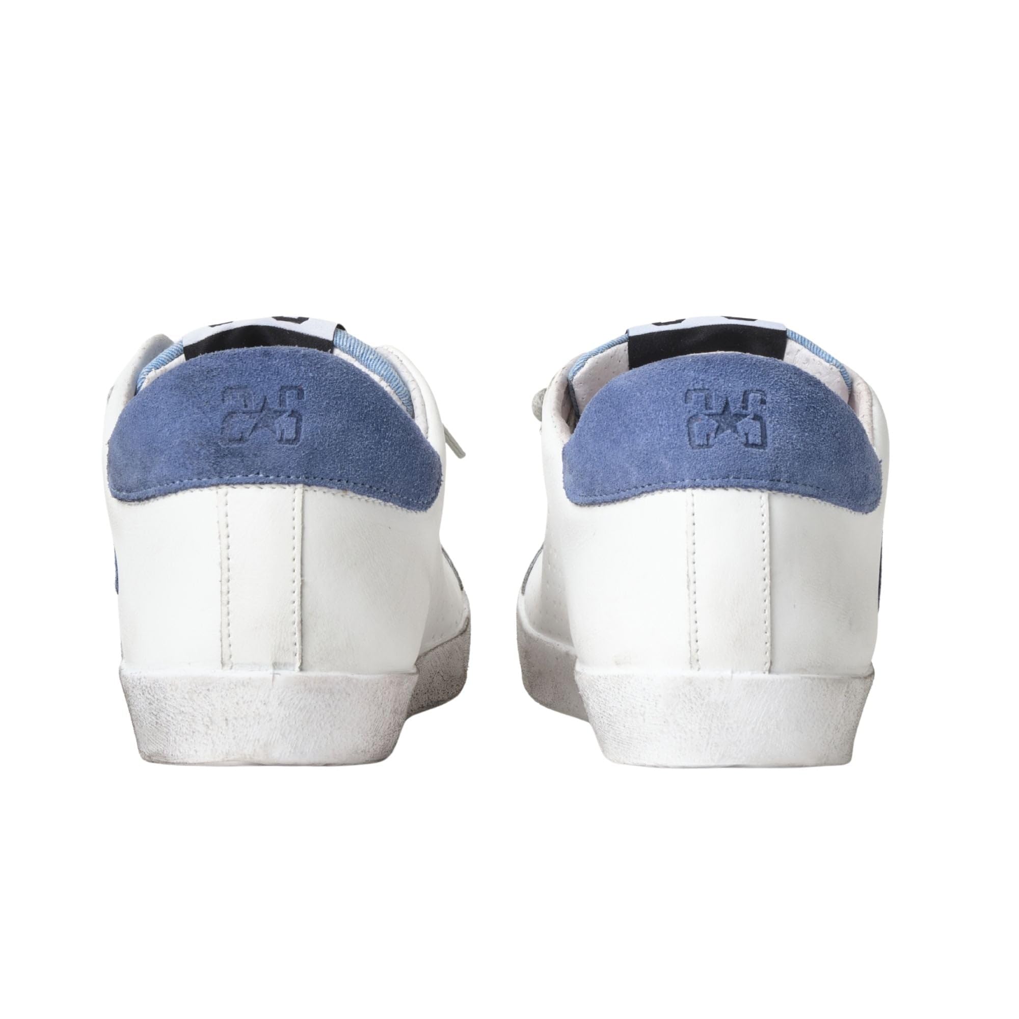 2Star Scarpe Prime Star Sneakers Casual Uomo Pelle Bianco/Blu 44