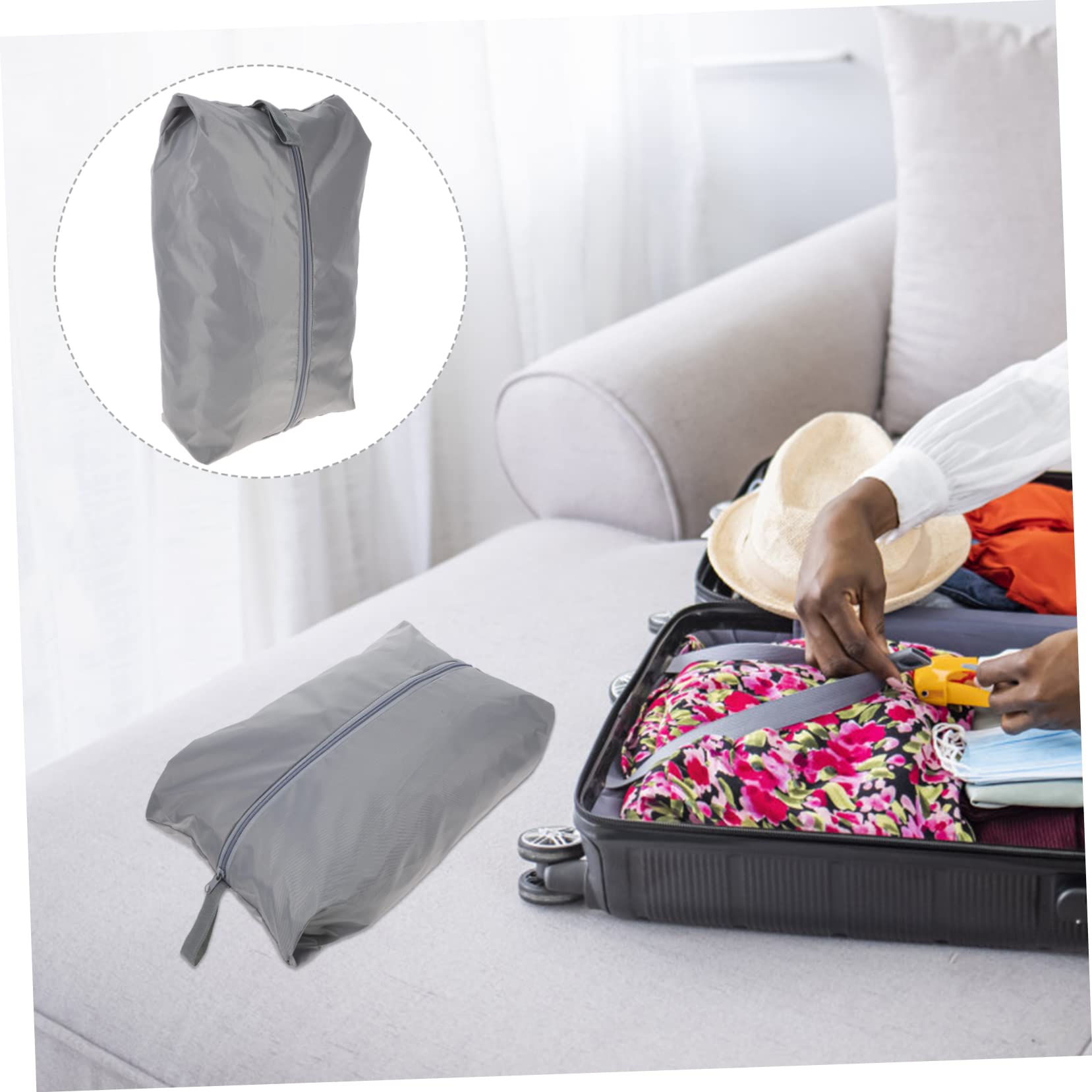 8piezas Bolsas De Almacenamiento De Viaje Impermeables De Cubos para Ropa y Calzado Organizador De Equipaje Práctico y para Accesorios De Viaje y Uso Diario