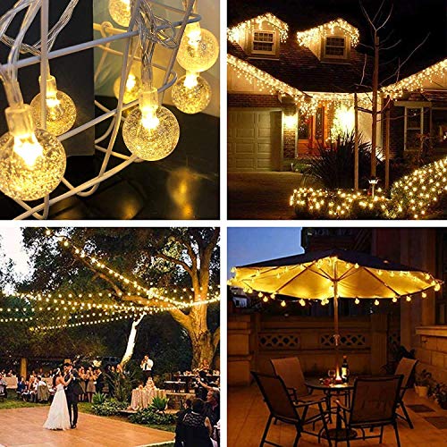 Image of fizzytech Crystal Ball Fairy String Lights, 4 Meter Decorative Lights for Diwali, Christmas, Wedding, Birthday, Party & Home Decoration - Warm White, 25 LED