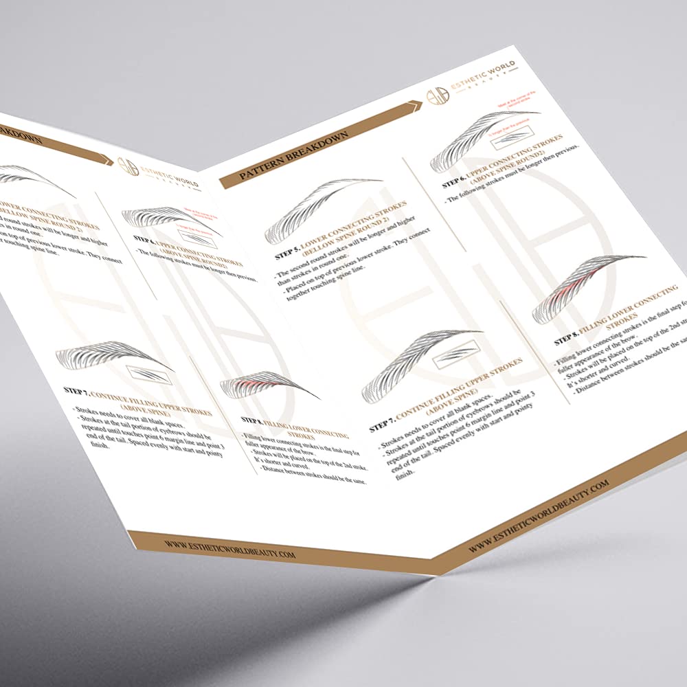 Microblading No Ink Practice Skin / 5 PCS/Free Eyebrow Guide/Pattern ''Simplicity''