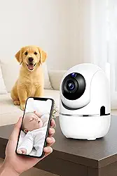 Câmera Babá Eletrônica Wi-Fi com Microfone, Visão Noturna e Detecção de Movimento – Monitoramento Inteligente de Bebês e Pets
