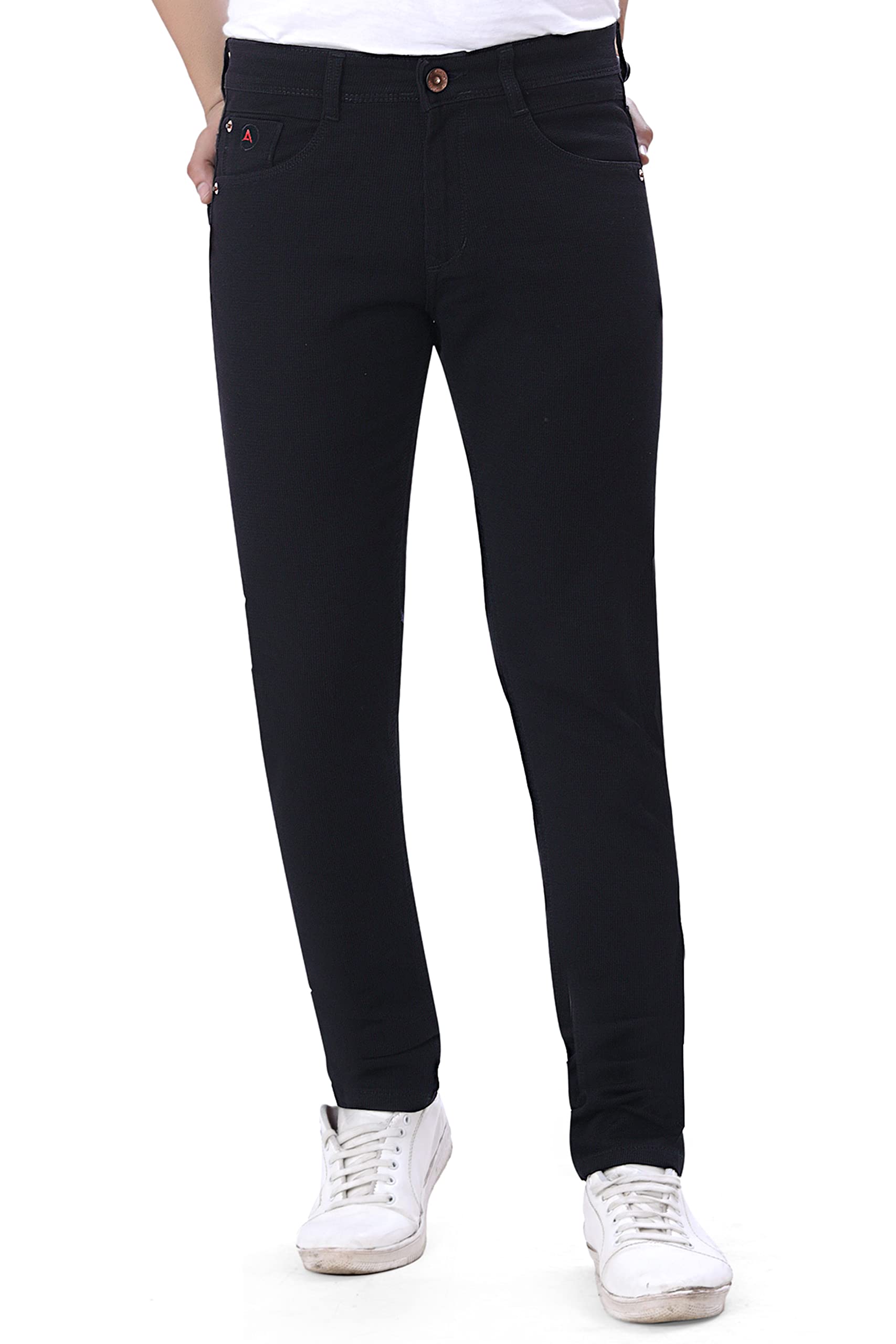 Awack Strechable Denim Regular Fit Mid Rise Full Length Jeans Pant for Men