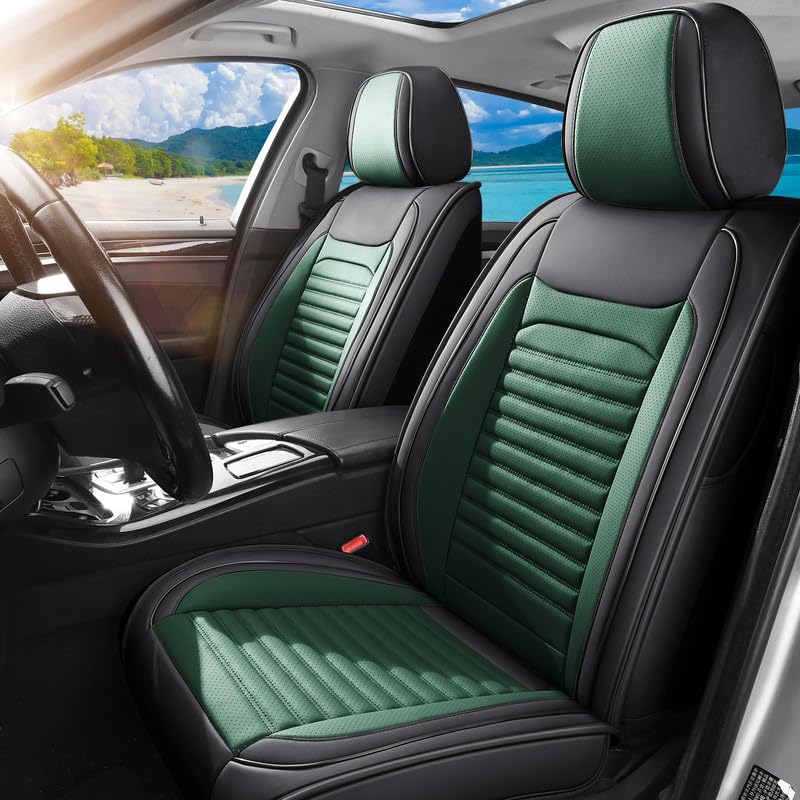 Image of Car Seat Covers Full Set Fit for Pontiac G6 2004-2010, Black&Green