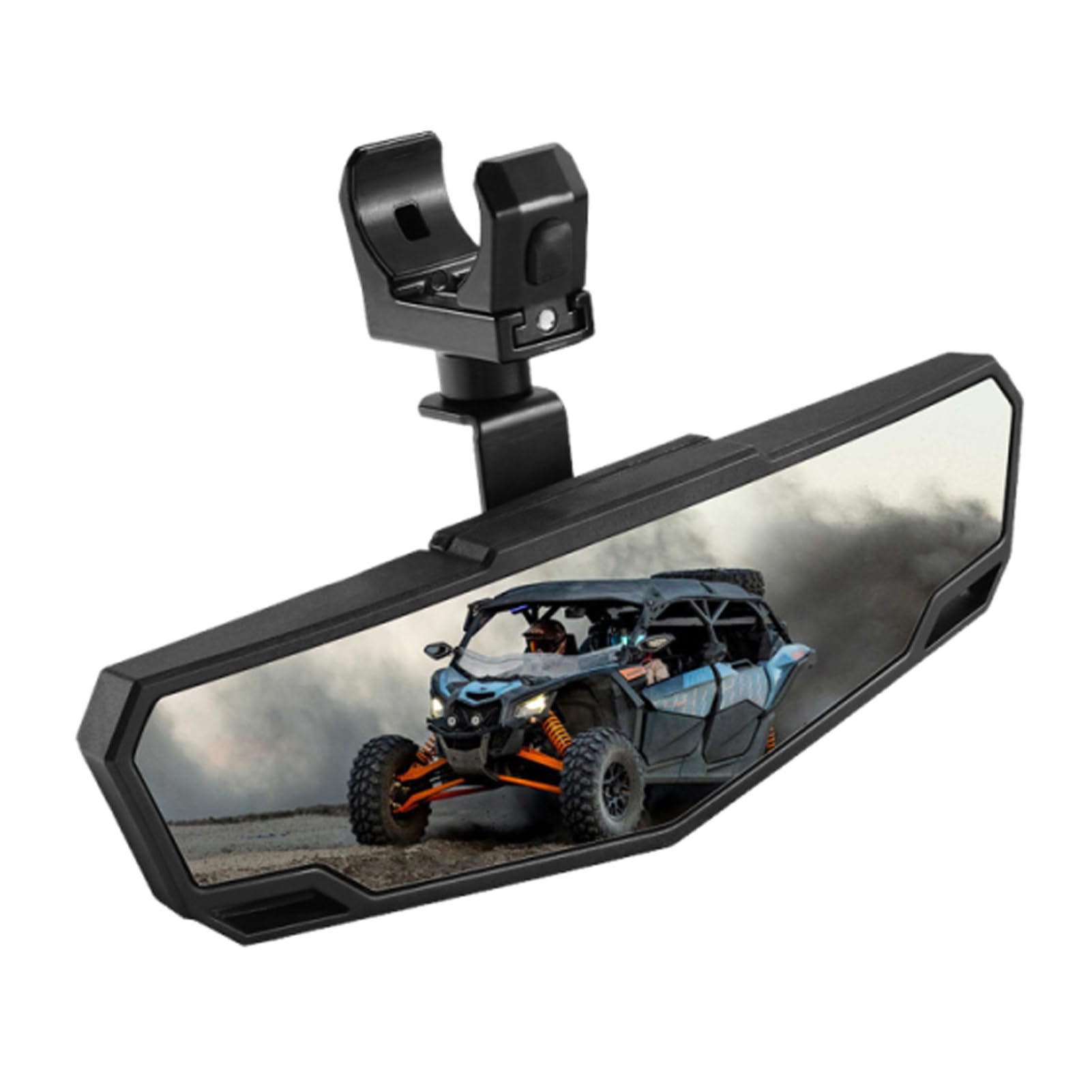 PIXZCSA Rear View Mirror Adjustable Center Mirror Designed With Aluminum Alloy Rugged Terrain Aluminum Alloy Bracket Utv Rear View Boat Rearview