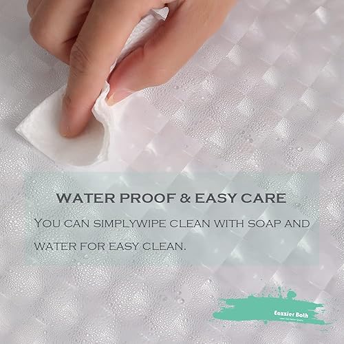 Miniatura 2 de Cortina de ducha de plástico transparente 3D, 72 x 72 pulgadas, fina y ligera, cubo de hielo de plástico para baño, ducha, sala de exposiciones,