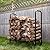 Pure Garden 4ft Firewood Rack Outdoor Wood Rack Log Holder - Heavy Duty Tubular Steel Fire Wood Racks Outdoor or Indoor Wood Storage - Wood Pile Stacker Organizer for Patio Kindling and Logs