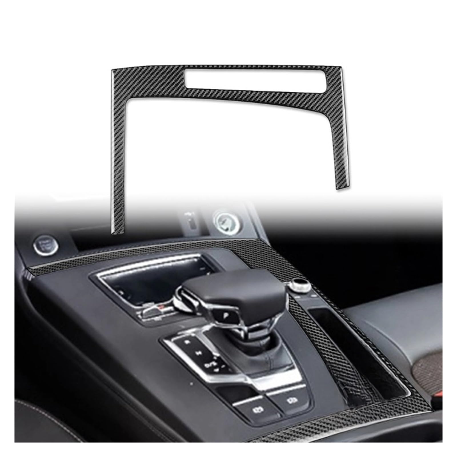 Couverture De Cadre Extérieur De Changement De Vitesse Intérieur Noir Piano, Autocollant De Garniture, Modification, Accessoires De Voiture, Audi Q5, Q5L, FY, 2018-2023