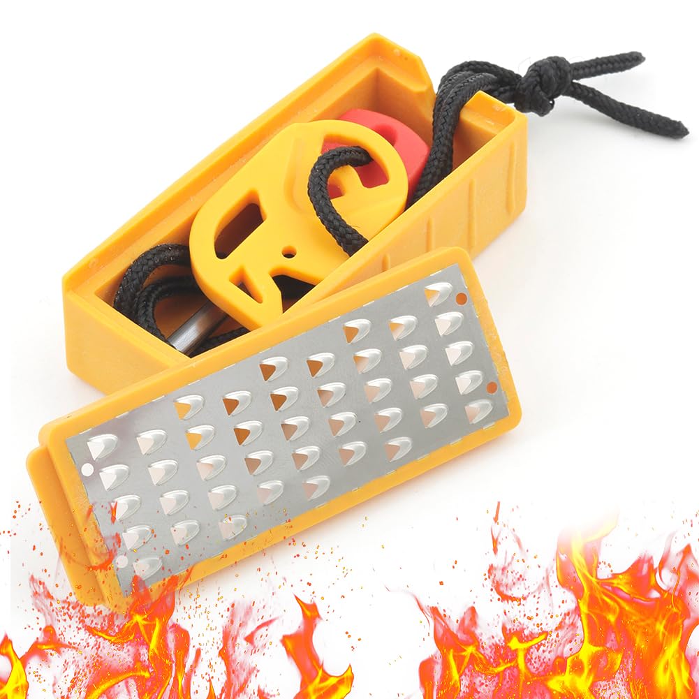 Feueranzünder Hersteller mit Feuerstarter Outdoor Survival Tool Leicht Edelstahl Reibe Tragbares Camping Zubehör