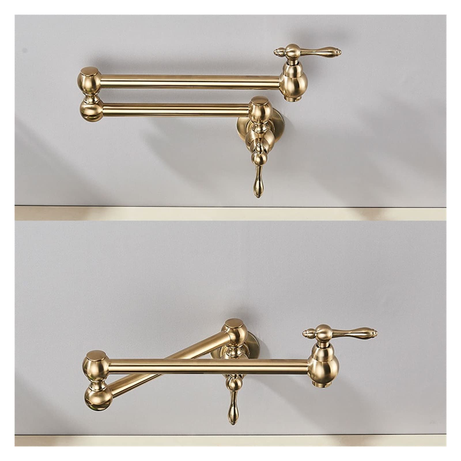 Grifo de llenado de ollas Grifo de cocina de latón Oro cepillado Sing Fregadero de cocina frío Grifo de agua Grifo monomando Grifo de rotación 360 Montado en la pared ( Color : Chrome A , Size : Y )