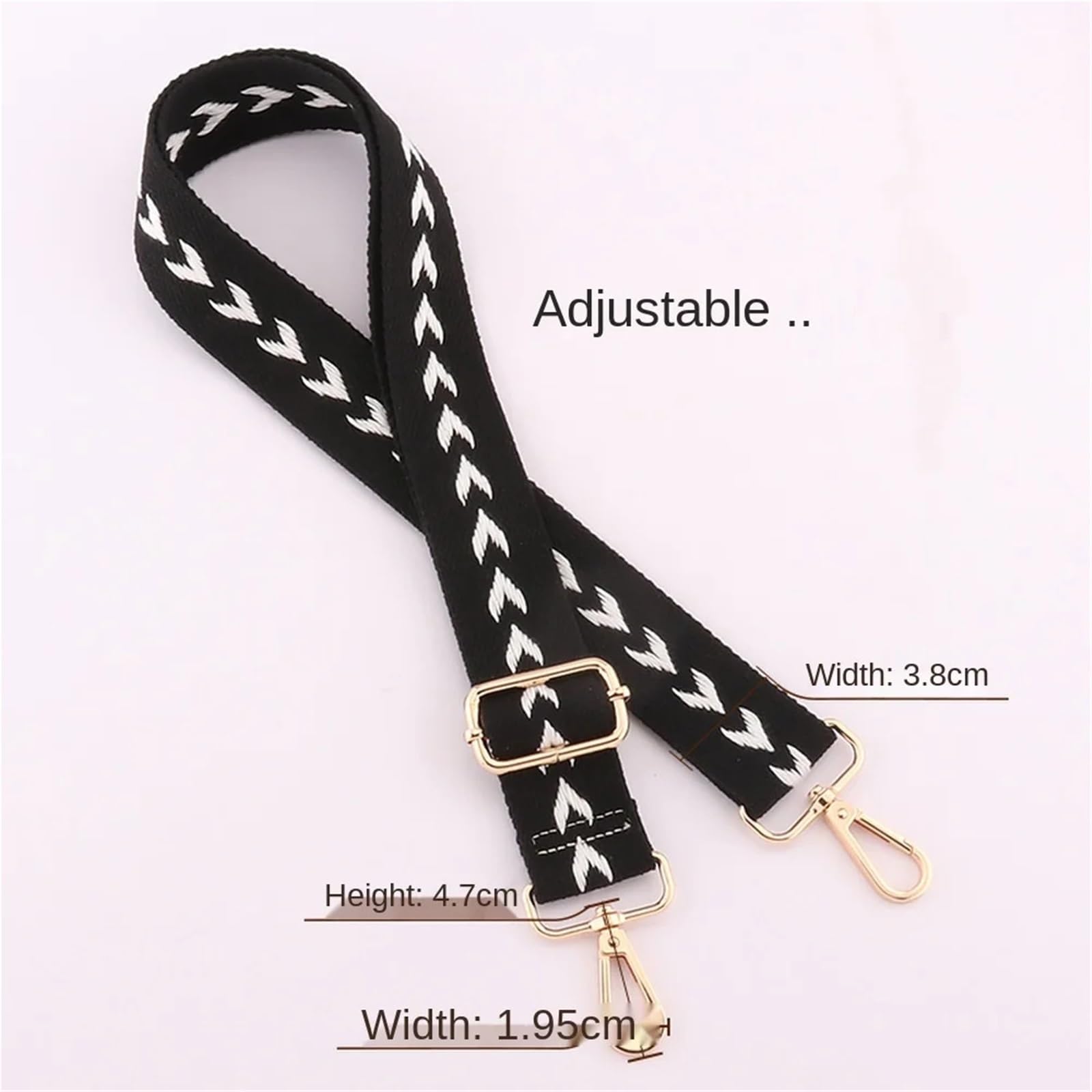 Correas De Hombro Anchas De Lona 2 piezas de bolso de mensajero, bolso de hombro, bolso de viaje, bolso de cintura a juego, piezas de accesorio reemplazable ajustable, cinturón de lona Para Bolso(Gold