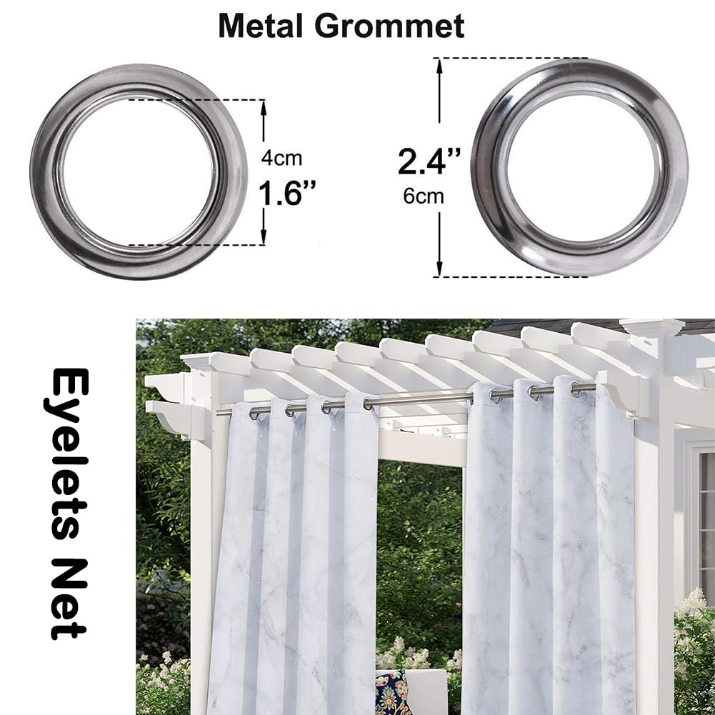 Rideaux D'extérieur Impermeable, 3D Cactus Rideau Terrasse avec Oeillet, Protection Solaire Rideaux pour Pergola, Cabanon Jardin Exterieur, Gazebo (W137x L304cm,Cactus coloré)