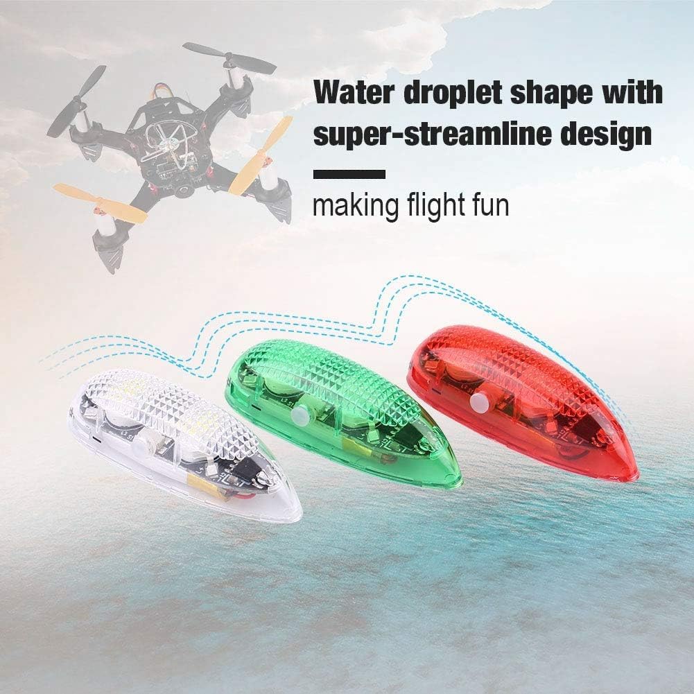 Drone Light 3 Pièces/Ensemble LED pour RC Avion 3 Couleurs Lumière LED Sans Fil pour Hélicoptère RC et Avion à Voilure Fixe, Cuatro Modos de Parpadeo