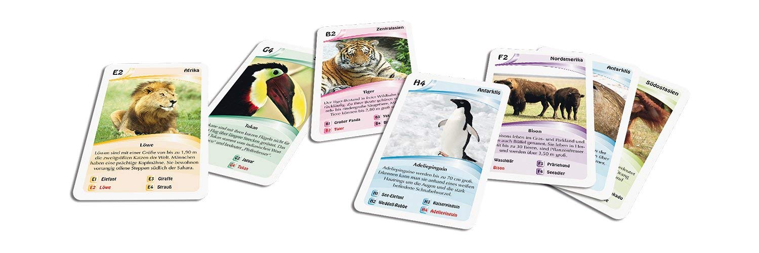 AssAltenburger set van 3 kwartspelen/kwartet wildernis bestaande uit 1 dinosaurus - 2. Wilde dieren - 3. Giftige dieren