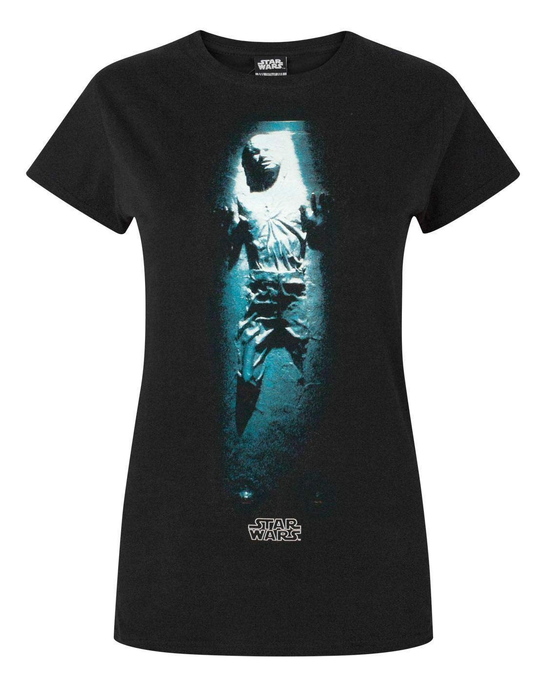 Vanilla Underground Star Wars Womens Black Han Solo Short Sleeved T-Shirt (Medium) from B&Q