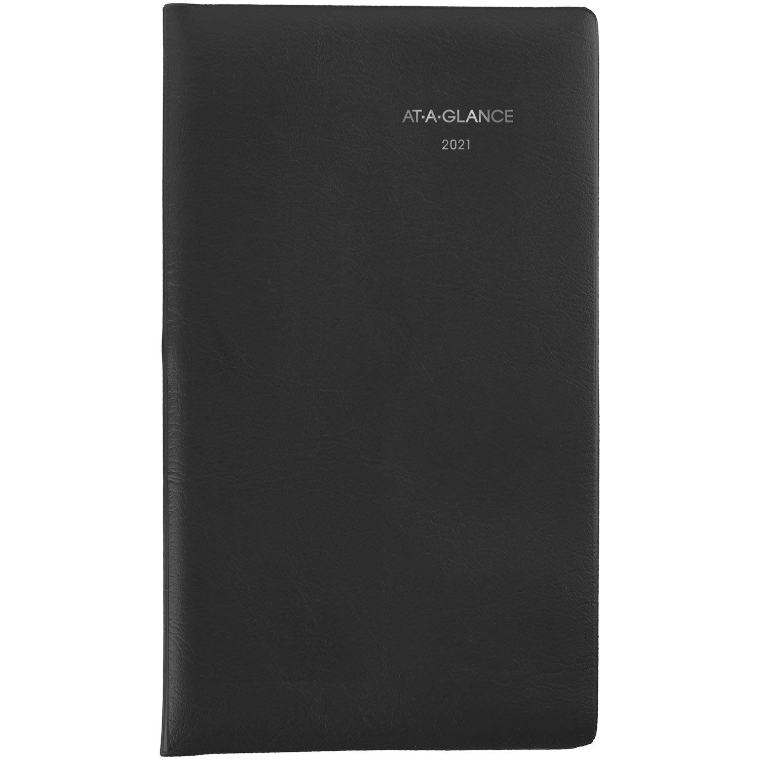 AT-A-GLANCE, calendario tascabile 2021, agenda settimanale, 8,9 x 15,2 cm, formato tascabile, nero (SK480021)