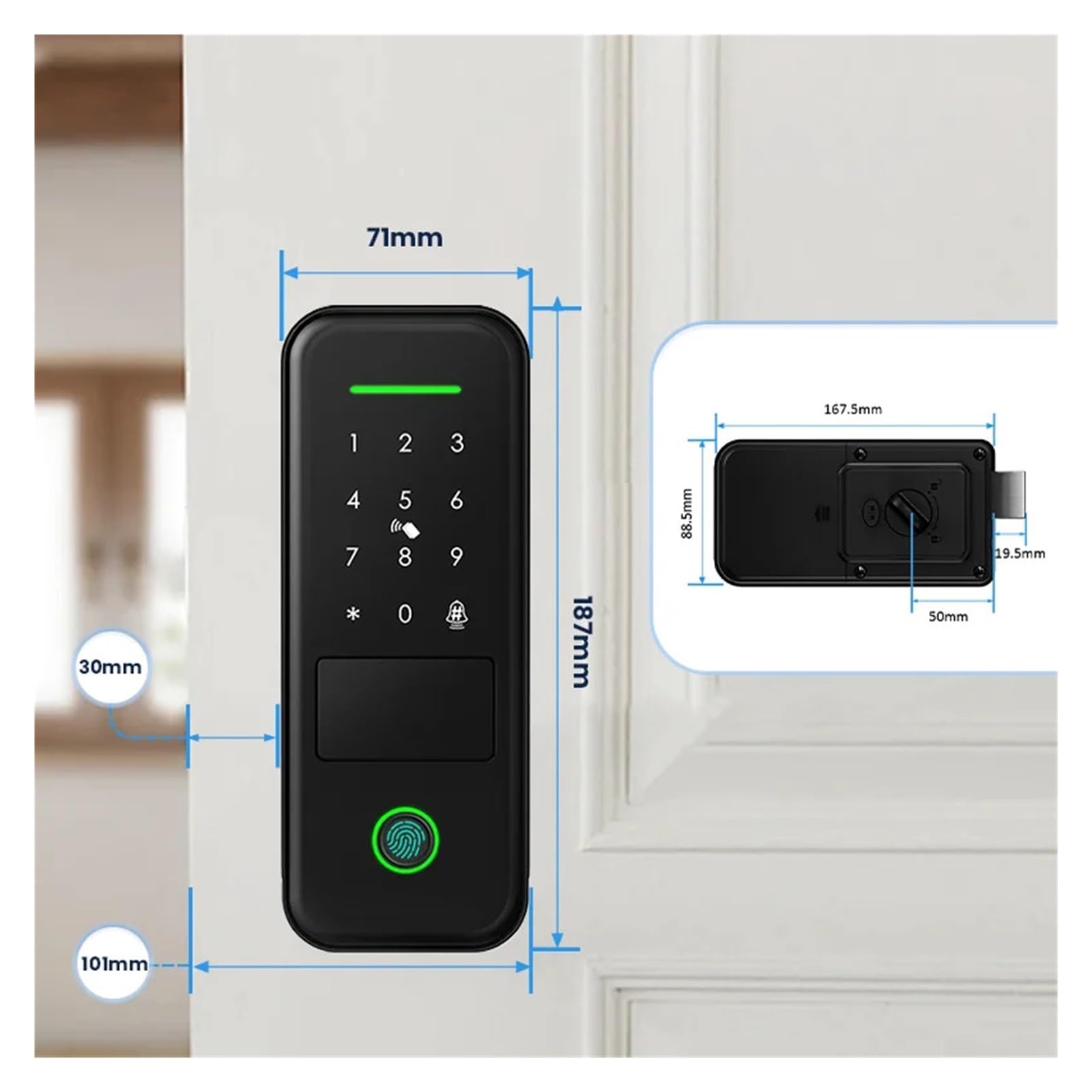 Cerradura de jardín impermeable con control remoto TTLock para exteriores
