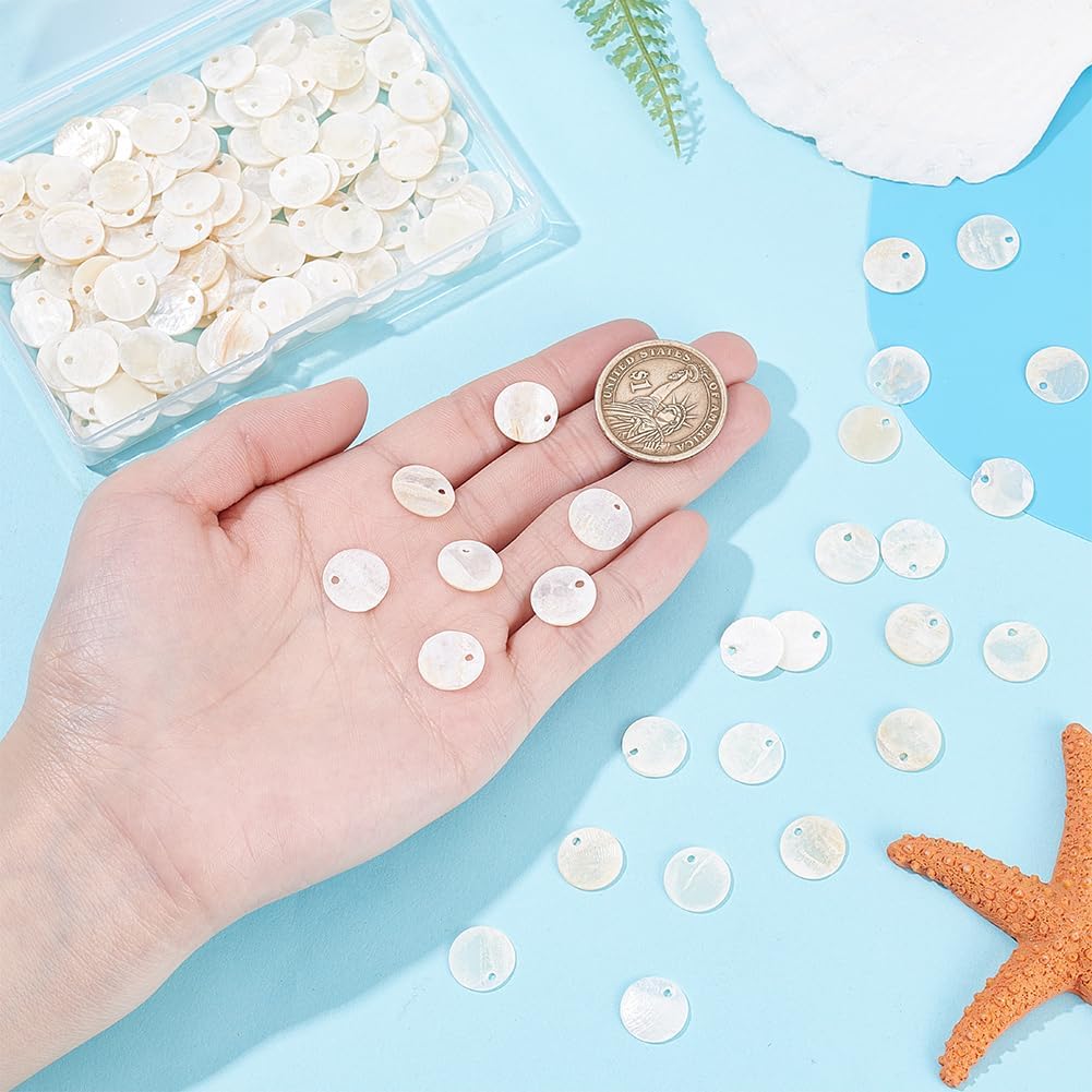 Flat Round Shell Charms Capiz Shell Discs Charms Natural Mother of Pearl Seashells Charm for Earring Necklace Jewelry Making - Image 3