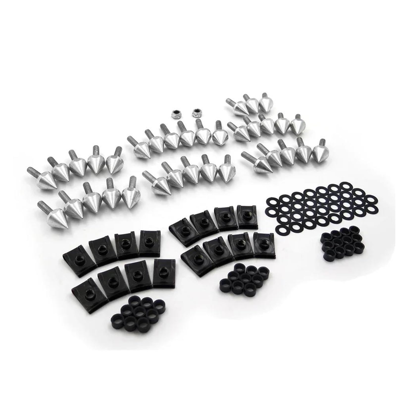Kit Vis Carénage Aluminium Moto pour Yamaha pour YZF R1 2004-2006 Argent Outil de Fixation
