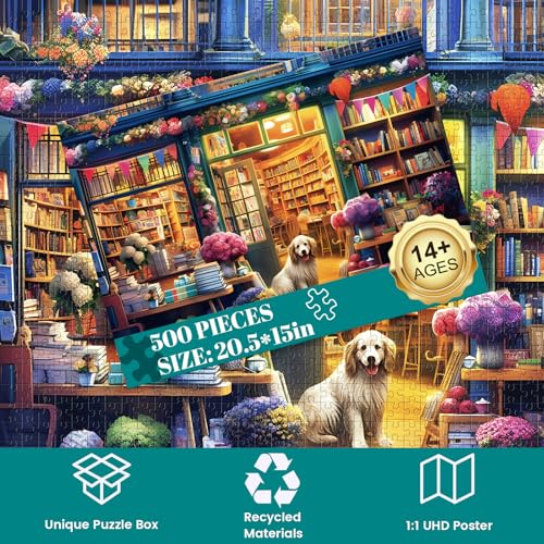 Puzzle Libro y Perros 16+ años miniatura 2