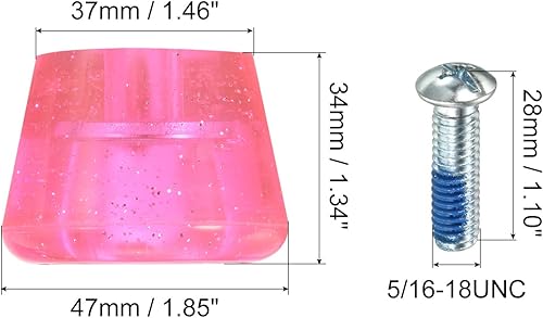 Miniatura 2 de PATIKIL Topes de dedo del pie del patín, con destornillador 82A Bloque de tapones de freno de goma para patines de ruedas Reemplazo de accesorios
