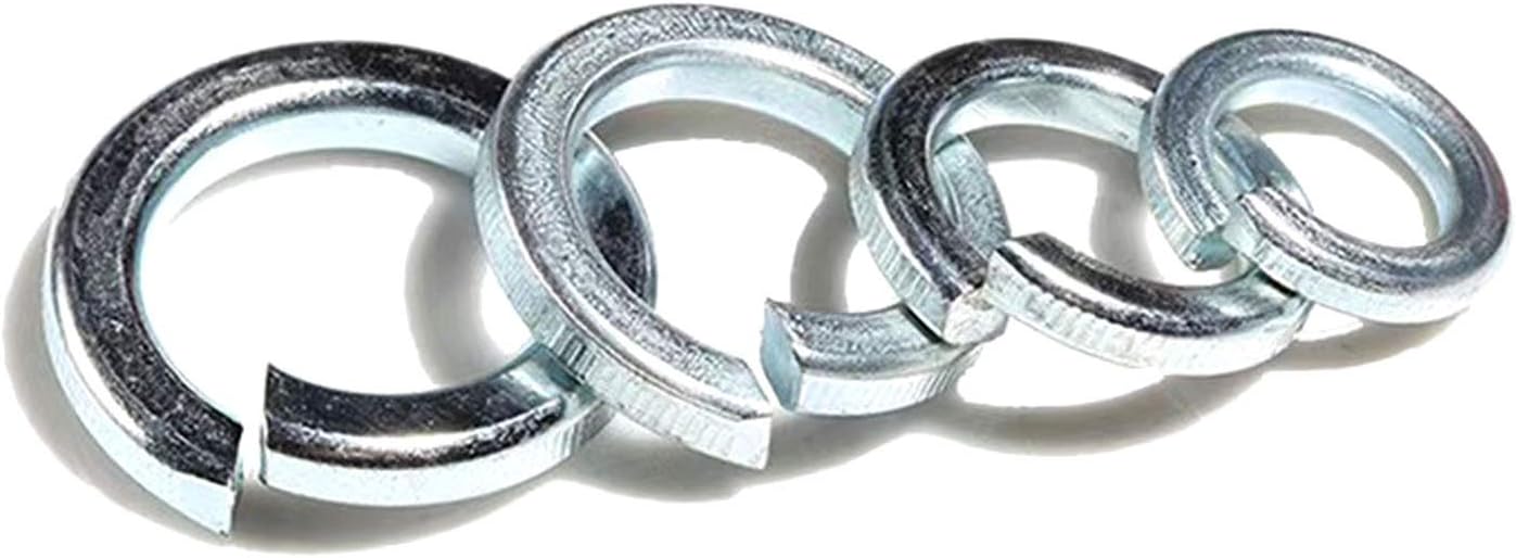 100 Pcs M10 Split Lock Washer Spring Lock Washer, Galvanized,Gasket Ring for M10 Screw Bolts