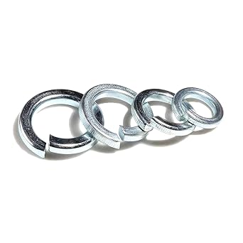 200 Pcs M4 Split Lock Washer Spring Lock Washer, Galvanized,Gasket Ring for M4 Screw Bolts