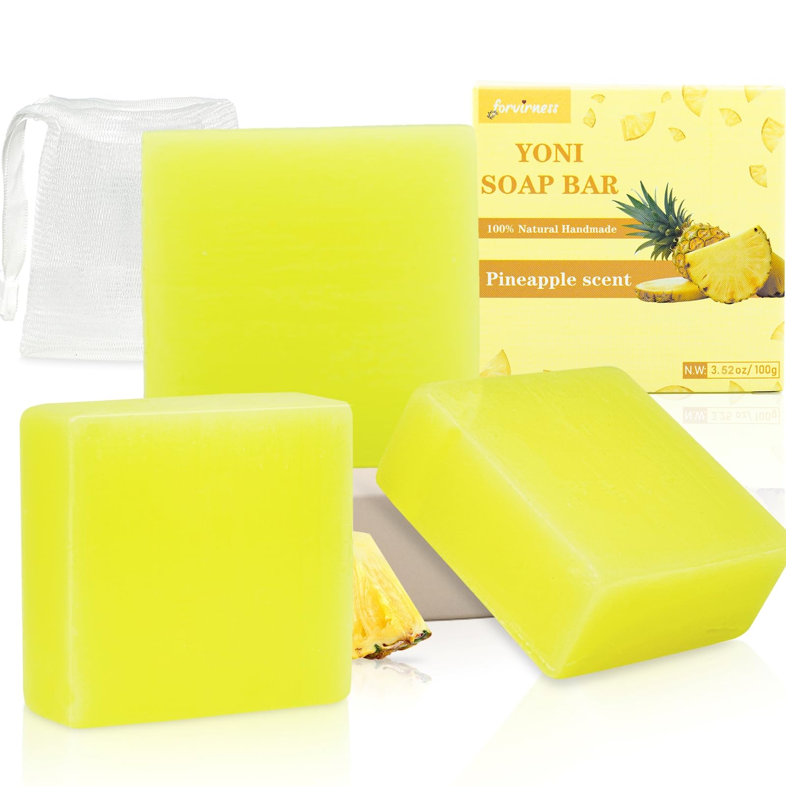 3 Pack Yoni Soap Bar PH Balance Feminine Wash Natural Vaginal Yoni Bar Soap for Women Moisturizing Yoni