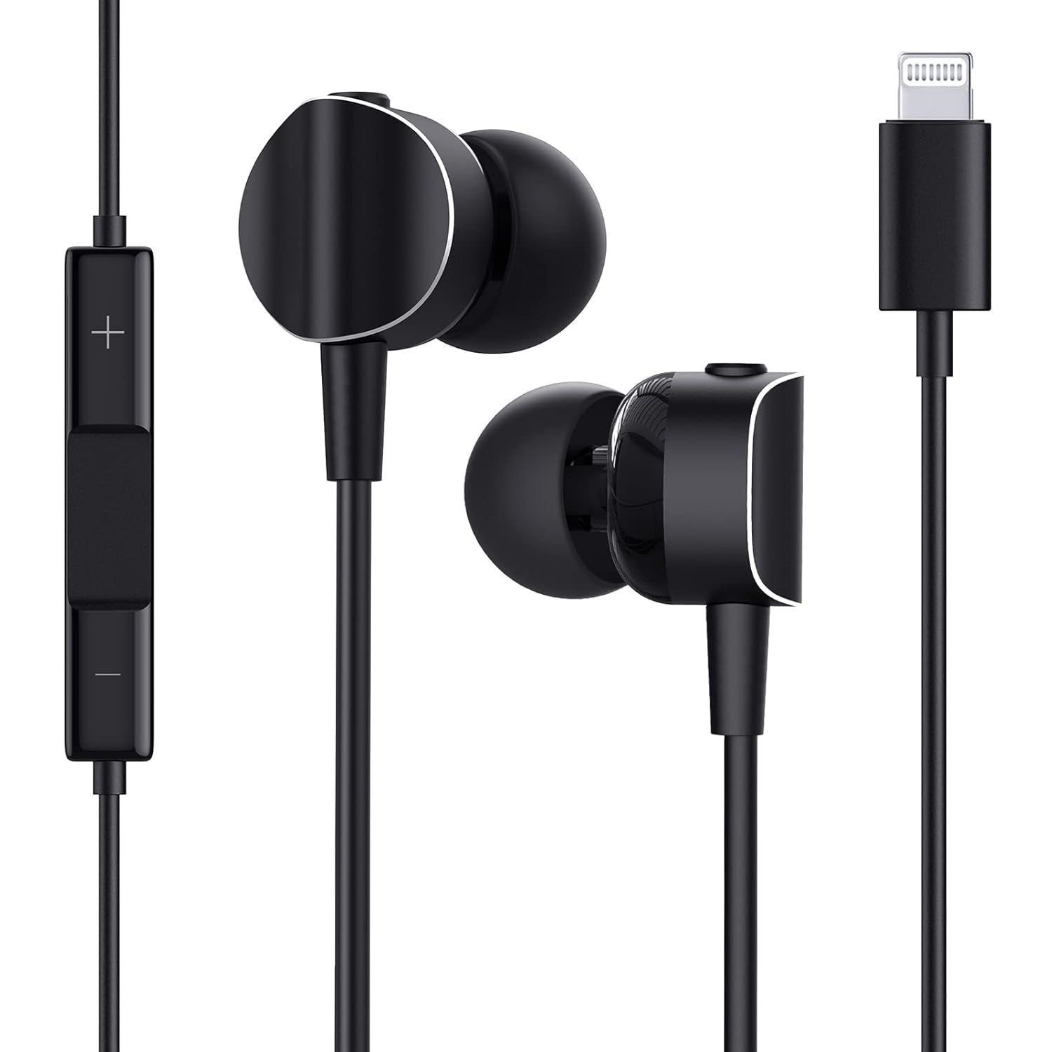 Meifox Lightning Earbuds, MFi Certified Wired Noise Isolation