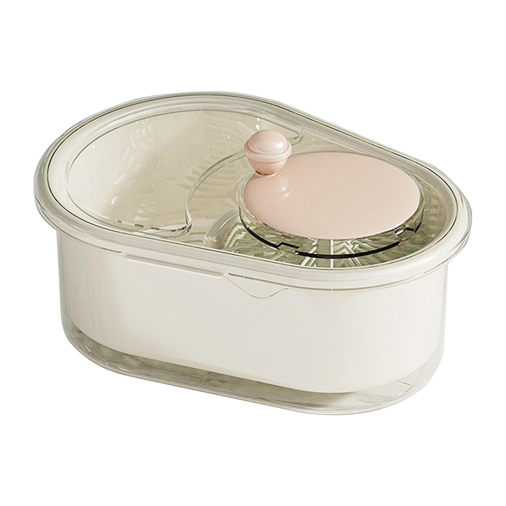 Limpiador Giratorio De Frutas Y Verduras, Lavadora Multifuncional Grande Con Cepillo Y Cuenco De Lavado Para Cocina Del Hogar (Rosa)