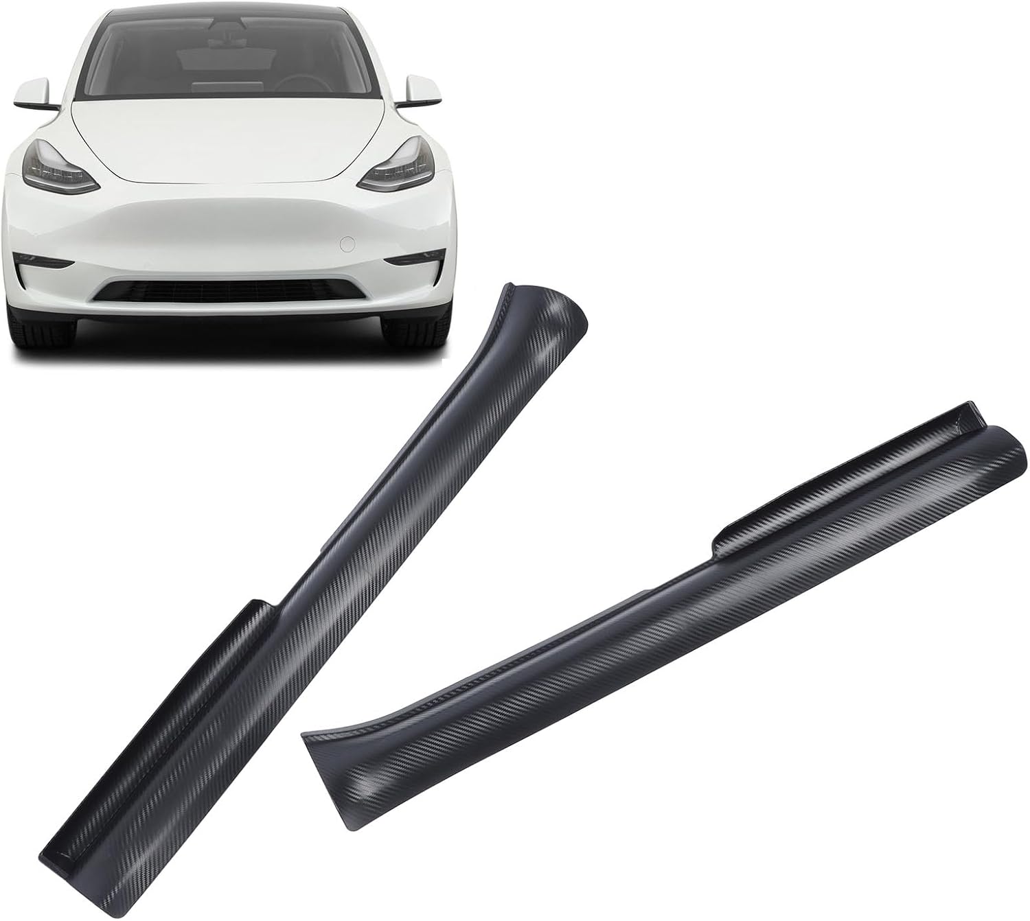 Door Sill Protector for 2021-2024, Carbon Front and Rear Door Car Pedal Kick Strip, Entry Guard Trim Replacement, Door Scuff Plate Guard (Front)